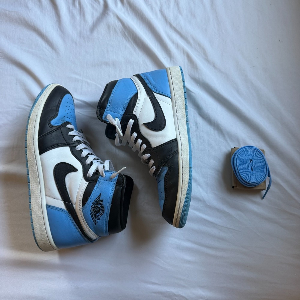 Nike Air Jordan 1 Retro High OG University Blue Black White 555088-134 Mens 10.5